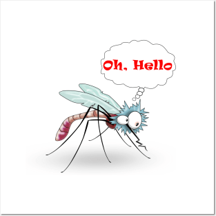 funny mosquito Posters and Art